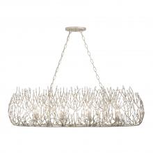 Varaluz 271N08GD - Bask 8 Light Crystal Linear Pendant - Gold Dust