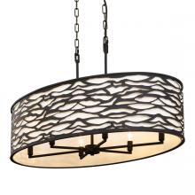 Varaluz 348N06CB - Kato 6 Light Oval Pendant - Carbon Black
