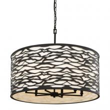 Varaluz 348P06CB - Kato 6 Light Pendant - Carbon Black