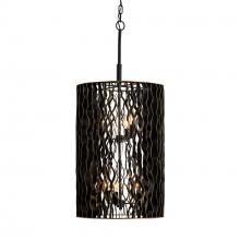 Varaluz 380F06MBFG - Estela 6 Light Foyer - Matte Black/French Gold