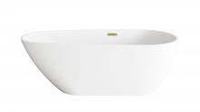 Elegant BT30267GW-BGD - Bathtub 66.9 x 31.5 x 23 GW with BGD drain kit