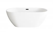 Elegant BT30359GW-MBK - Bathtub 59.1 x 29.5 x 23 GW with MBK drain kit