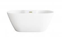 Elegant BT30559GW-BGD - Bathtub 59.1 x 29.9 x 22.8 Glossy White