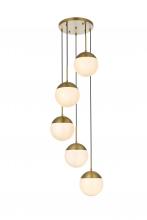 Elegant LD6074SG - Eclipse Hang D18"H9"L5 Satin Gold W