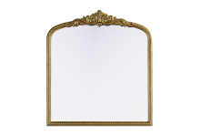 Elegant MR7F3336AB - Naomi Vintage Resin Mirror 33x36 in Antique Brass