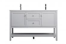 Elegant VF22254DGR - 54 Inch Double Bathroom Vanity In Grey