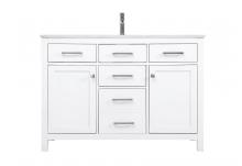 Elegant VF23348WH - Vanity Cabinet 2dr 4dw W48"xD22"xH34" White