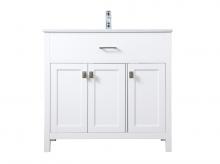 Elegant VF28836WH - Vanity Cabinet 3Dr W36''xD19''xH34" White