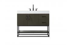 Elegant VF29242MMB - Vanity Cabinet 2Dr 2Dw 42x21.5x34 Mocha Brown