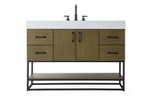 Elegant VF29248MCB - Vanity Cabinet 2Dr 4Dw 48x21.5x34 Chestnut Brown