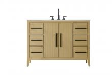 Elegant VF29348MHB - Vanity Cabinet 2Dr 6Dw 48x21.5x35 Honey Brown