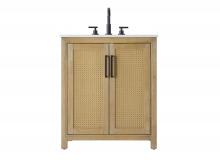 Elegant VF29530LO - Vanity Cabinet 2Dr 30x21.5x35 Linen Oak