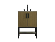 Elegant VF60724MCB - Vanity Cabinet 2Dr 24"x22"x34" Chestnut Brown